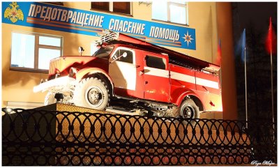 Пожарный автомобиль,Памятник,Владимир