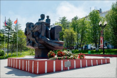 Узел памяти,Памятник, скульптура,Магадан