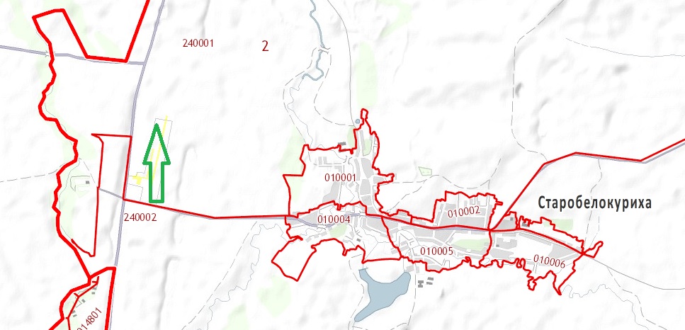 Кадастровая карта старобелокуриха