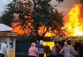 В хуторе Городище Азовского района полностью сгорел частный дом