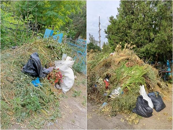 Кладбище Азова превратилось в свалку мусора