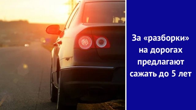 ⚖️За «разборки» на дорогах предлагают сажать до 5 лет.