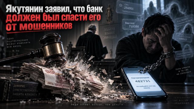 Якутянин завил, что банк должен был спасти его от мошенников.